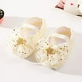 thumbnail image 6 of Baby Girls Bowknot Princess Shoes Headband Set Newborn Net Yarn Slip-On Crib Shoes, 6 of 6