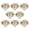 Antiuqe Silver, variant on Antique Rose Flower Cabinet Knobs, Zinc Alloy White Drawer Pull Handles for Dresser Vanity Nightstand Cupboard Wardrobe, 8 Pack