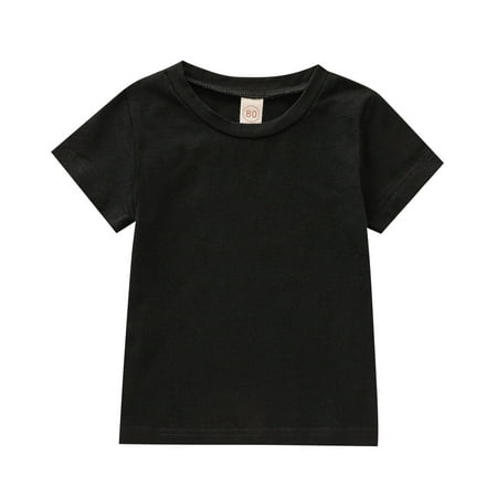 

Binmer Newborn Infant Baby Girls Boys Short Sleeve Solid Tops