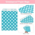thumbnail image 3 of Uxcell 100Pcs Kraft Paper Treat Bags, 7" x 5" Greaseproof Candy Bags Flat Favor Bags Small Gift Bags, Blue Dot, 3 of 6
