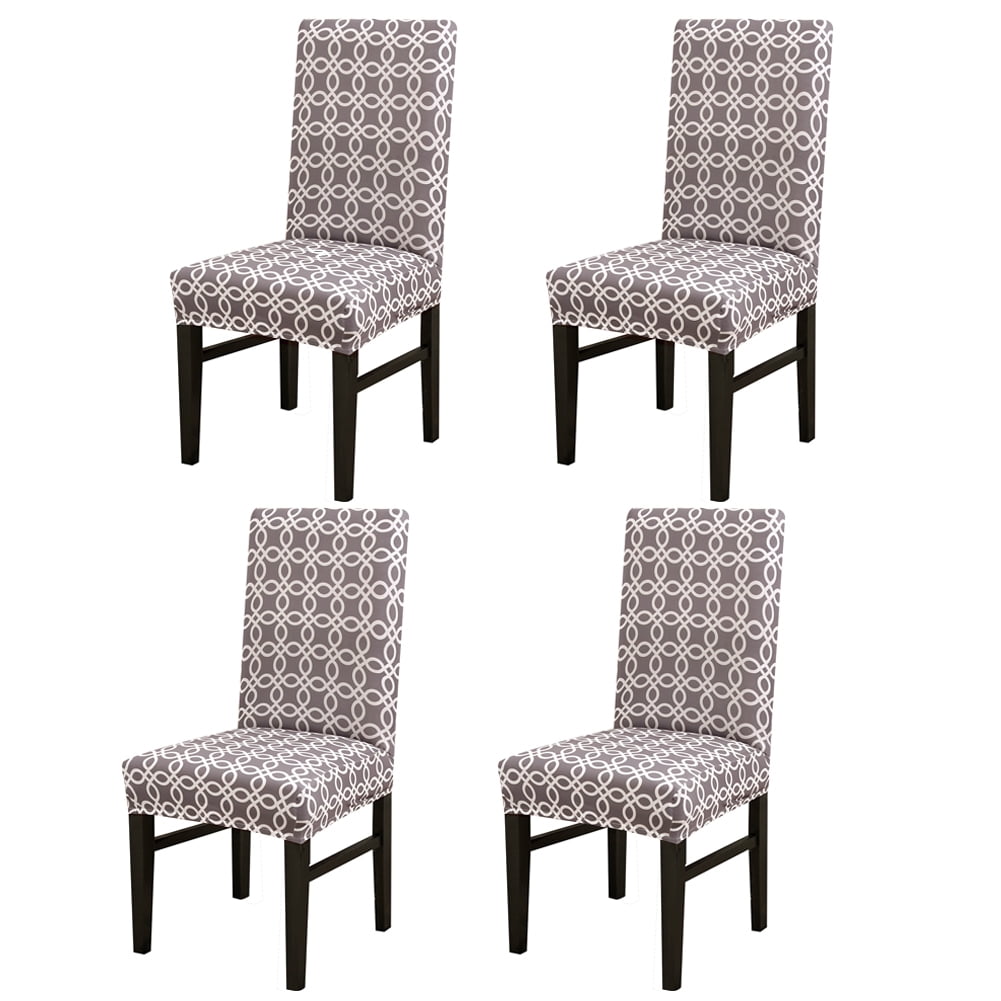 SHANNA 4 Pack Universal Dining Room Chair Covers , Stretch Chair Slipcovers Protector for Home