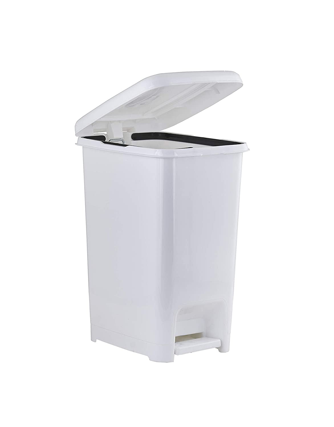 Beige Color By Superio. Details about   Slim 2.5-gallon Step on Space Savor Trash Can with Lid 