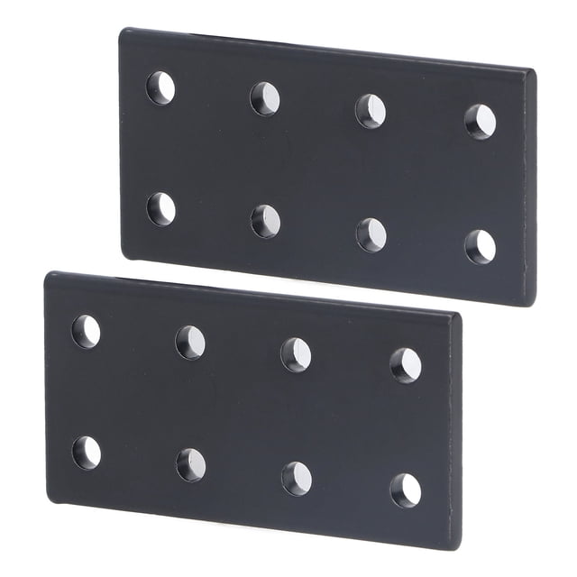 Planche de Joint à 8 Trous, Alliage d'Aluminium Résistance à la Corrosion 2 Pcs Plaque de Joint Rectangulaire pour Commodes