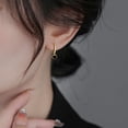 thumbnail image 2 of Sterling Silver CZ Black Heart Hoop Earrings for Women Teens Small Love Huggie Hoop Earrings Drop Valentines Day Earrings, 2 of 12