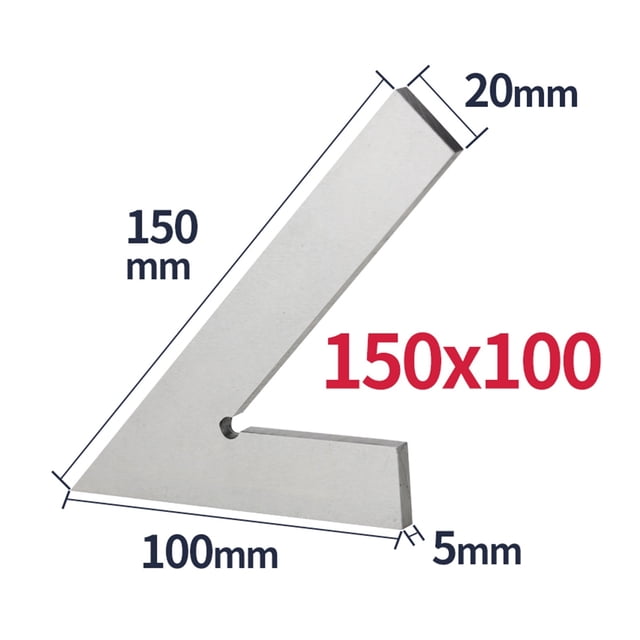 Règle Carrée à Bord Plat de 45 Degrés pour Mesure de Menuiserie Outils de Charpentier Ensemble de Règles d'Angle en Métal pour Menuiserie, Protracteur de Menuiserie