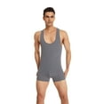 thumbnail image 3 of CHUOU Men's Bodysuit Sliding Fitness Shapewear Movement Supporter Wrestling Sweat Leotard, 3 of 4