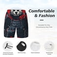 thumbnail image 3 of Fuzoiu Red Black Eastern Panda Warrior Print Men's Swim Shorts,Quick-Dry Double-Layer Swim Trunks,Board Trunks,Beach Shorts Swimwear Bathing Suits-, 3 of 6