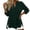 A-Green2, variant on 3/4 Sleeve Shirts For Women V Neck Loose Fit Rolled Sleeve Solid Color Basic Tee Spring Summer Trendy Tops