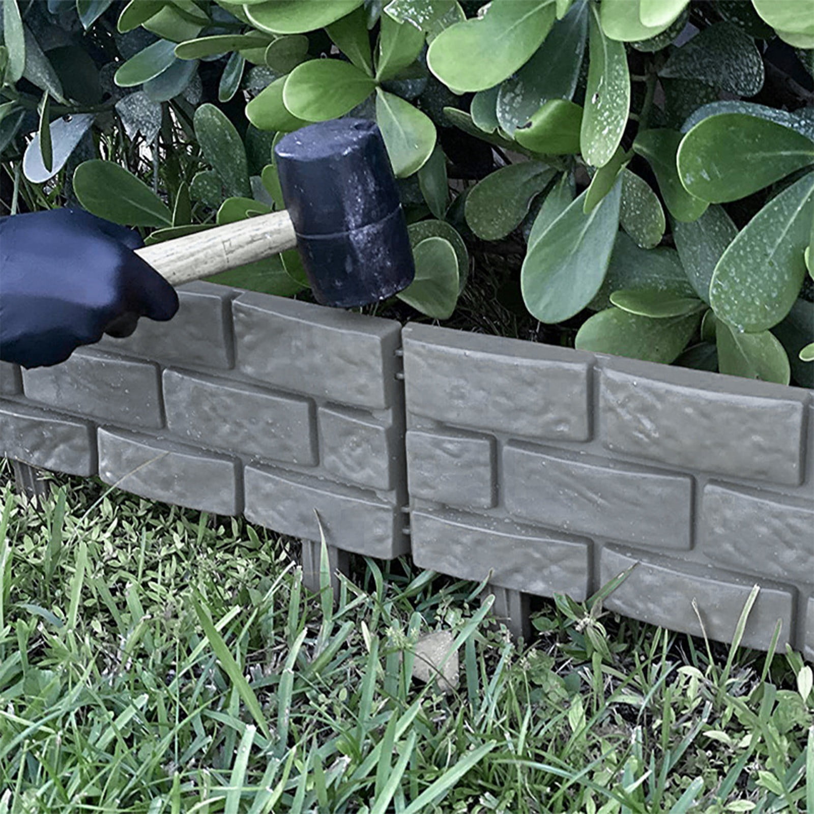 Weather Proof Plastic Garden Border Fence - Ground Insert Landscapes Edging Stake Decorative Yard Grass Flower Bed Partition Panel for Outdoor Garden Decor