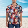 thumbnail image 5 of Uemuo Hawaiian Style Printed Regular Fit Short Sleeve Casual Hawaiian Shirt for Men,Aloha shirt,Tropical shirt,Floral print shirt,Vacation Beach shirt-3X-Large, 5 of 9