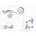 thumbnail image 4 of Modern Doodle Swirls 4pc Set Vinyl Art Stickers Wall Decals Home Décor Eggplant, 4 of 4