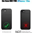 thumbnail image 7 of KOMI for iPhone 16e Case with Card Holder Dual Layer Heavy Duty Protective Hidden Card Slot Slim Wallet Cover for iPhone 16e 6.1'' (Black), 7 of 7