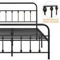 thumbnail image 4 of Topeakmart Classic Black Iron Full Bed with 12.5" Underbed Clearance, 4 of 13