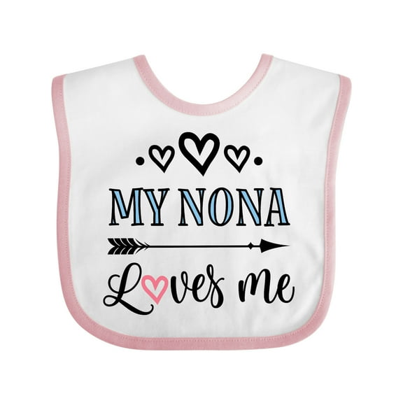 Inktastic My Nona Grandma Loves Me Girls Girls Baby Bib