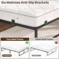thumbnail image 3 of Homieasy Metal Bed Frame with Charging Station and LED Lights, 14 Inch Queen Size Platform Bed Frame with Non-Slip Mattress Gaskets, Sturdy Steel Slats, No Box Spring Needed, Easy Assembly, 3 of 8