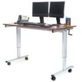 thumbnail image 6 of Luxor 47-1/4"W Crank Adjustable Stand Up Desk, Dark Walnut, 6 of 8