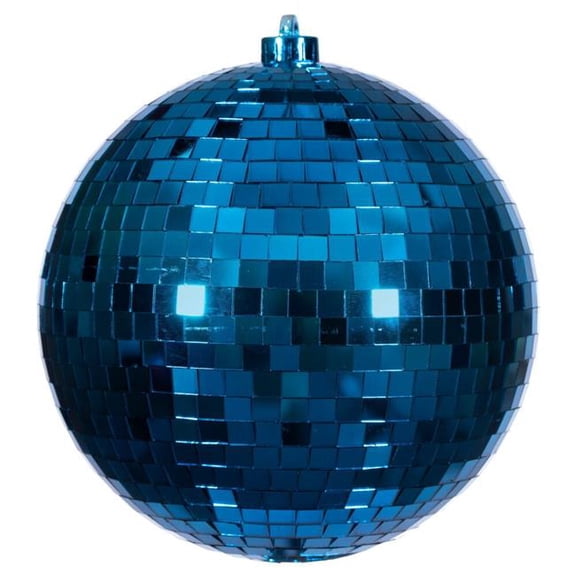 Vickerman 8 in. Blue Mirror Ball Ornament