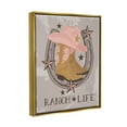thumbnail image 4 of Stupell Industries Ranch Life Cowgirl Horseshoe Nature Painting Gold Floater Framed Canvas Art Print Wall Art, 25 x 31, 4 of 10