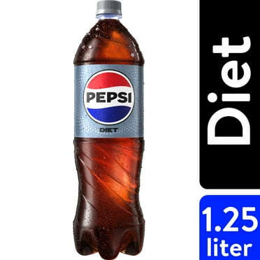Diet Pepsi Cola Soda Pop, 1.25 Liter Bottle