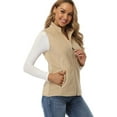 thumbnail image 3 of Sarapandan Women's vest, sleeveless, lightweight stand-up collar vest with zip pocket Sarapandan, 3 of 6