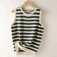 thumbnail image 2 of LLYWEY Ribbed Knit Crew Neck Sleeveless Tanks Shirts Striped Tank Top (Women's Plus), 2 of 3