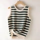 thumbnail image 1 of mfyjkho Camisetas Sin Mangas Para Gimnasio Para Mujer, Camiseta Informal De Punto A Rayas Sin Mangas Con Cuello Redondo Y Capucha De Verano Para Mujer Tops Para Mujer Xl, 1 of 3