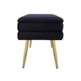 thumbnail image 5 of Ziva Black Velvet Storage Bench, 5 of 7