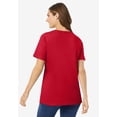 thumbnail image 2 of Woman Within Plus Size Perfect Short-Sleeve Scoopneck Tee, 2 of 6