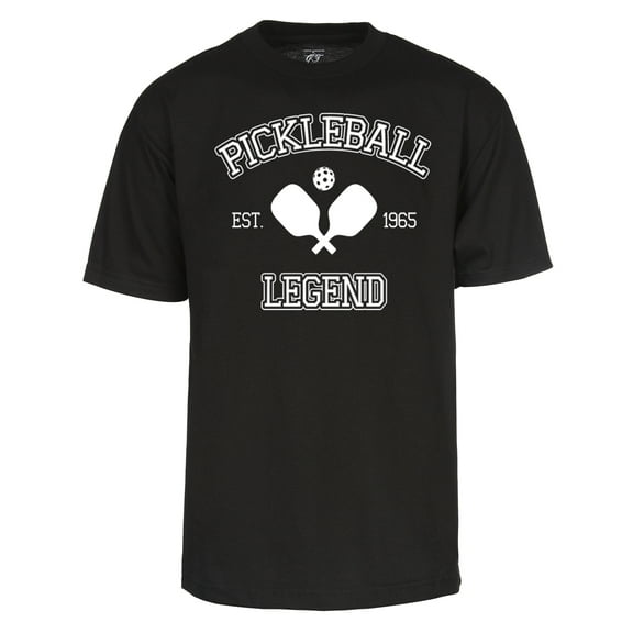 Mens Pickleball Legend T-shirt, Paddleball Player Tee, Black Small