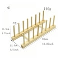 thumbnail image 2 of Bangus Wooden Dish Drying Rack Wood Dish Drainer Plate Holder, 2 of 6