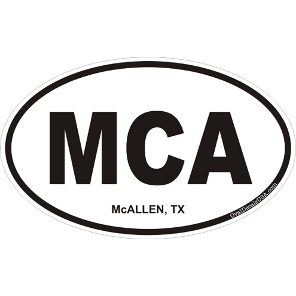 3.8 Inch McAllen Texas Oval Decal