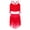 Red, variant on Kids Girls Latin Dance Outfit Tango Cha-cha Rumba Set Tassels Sleeveless Rhinestones Crop Top with Tiered Fringed Leotard Skirt Red 4