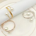 thumbnail image 1 of Zeus 6Pcs Artificial Pearl Spring Shape Towel Napkin Ring Hotel Party Banquet Decor, 1 of 7