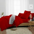 thumbnail image 2 of Fluffy Duvet Cover 5 Piece Set, Luxurious Soft & Durable, Zipper Closure and 100% Egyptian Cotton, 400 Thread Count Quilt Comforter Covers - Burgundy Solid, Super King Size., 2 of 4
