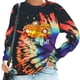 thumbnail image 2 of Camiseta suelta estampada a la moda para mujer, blusa de manga larga, cuello redondo, camisetas informales Pompotops FGAJ10140, 2 of 5