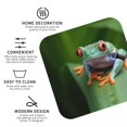 thumbnail image 3 of Honeii Red-Eyed Tree Frog Print Leather Coaster Set of 4, Ideal for Safeguarding Your Furniture from Drinks Spills and Effortless Cleanup-Square, 3 of 6