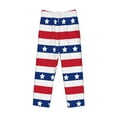 thumbnail image 4 of Balery Men'S American Patriotic Stars And Stripes Pants,Sleepwear Pants,Pajama Pants,Pj Bottoms Drawstring And Pockets-Xx-Large, 4 of 9
