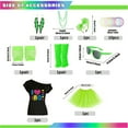 thumbnail image 4 of I Accesorios de juego de rol con máscaras para mujeres de los años 80 Conjunto de poliéster para juego de rol con temática de neón para mujeres, 4 of 4
