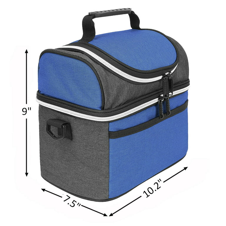 Kato Tirrinia Extra Large Insulated Lunch Bag Men Work, 14L Lunch Cooler Bag with Dual Compartment, Leakproof Lunch Bento Box Bag, Suitable for Work