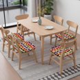 thumbnail image 6 of Pioneer Flower Seat Covers for Dining Room Chairs Set Of 6,Stretch Printed Washable Chair Seat Cover with Elastic Ties and Button,Removable Waterproof Couch Cushion Covers, 6 of 6
