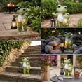 thumbnail image 5 of Aonerit 6.5X4.5In Solar Frog Statue, Resin Animal Figurine Light, Outdoor Garden Patio Decor, Auto On Led, Cute Lawn Ornament, 5 of 7