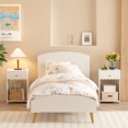 thumbnail image 2 of Yoneston Elegant Nightstand with Drawer and Open Shelf Storage for Bedroom Kid's Room Bedside, White, 2 of 9