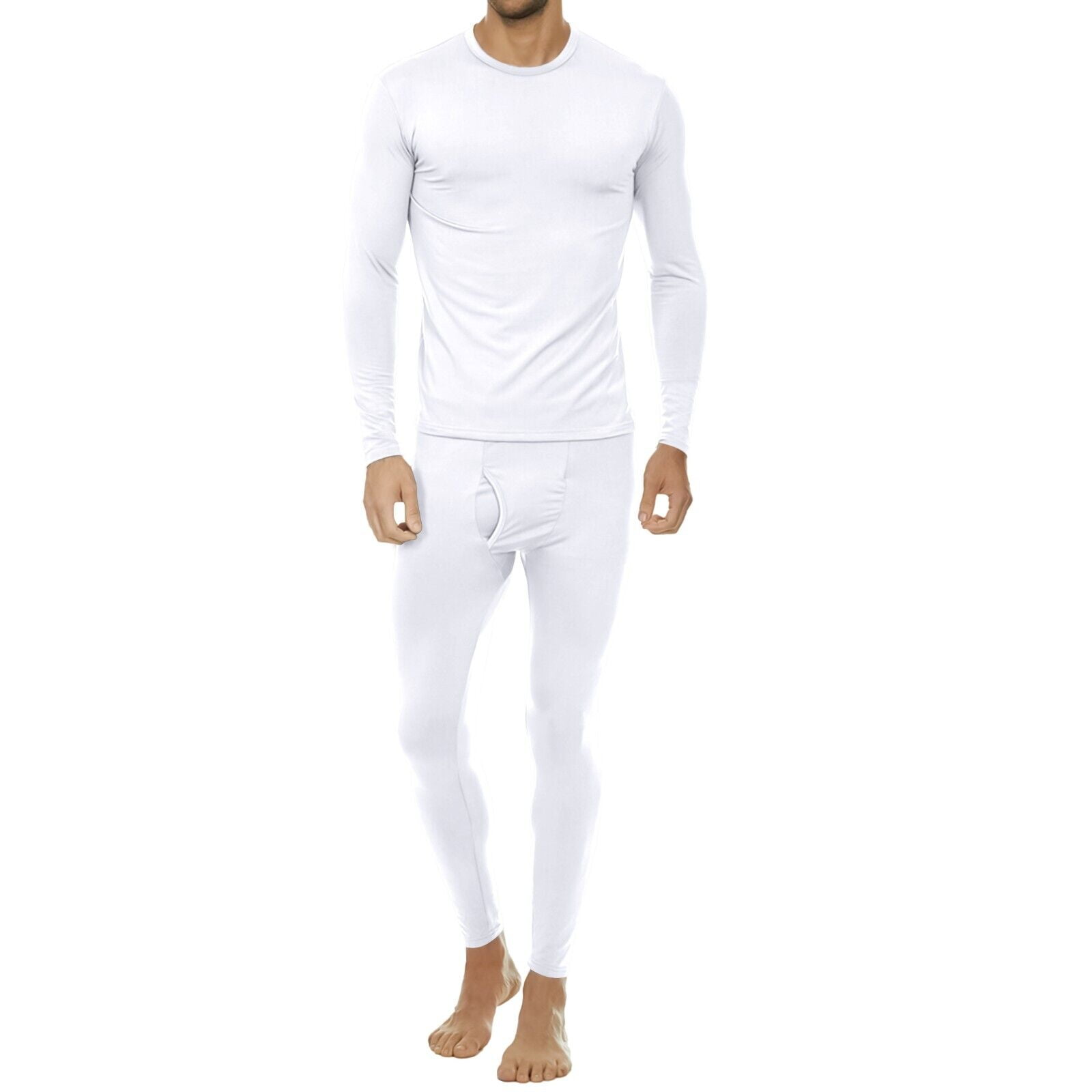 2Piece Men's Winter Fleece Lined Thermal Underwear Set Top& Bottom