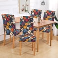 thumbnail image 2 of Yayeee 4 Pack Dining Chair Covers Stretch Parson Chairs Slipcovers Seat Protector, Bright Colorful Flowers Pattern, 2 of 6