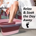 thumbnail image 2 of Extra Large Collapsible Foot Bath Soaking Basin Tub: Foot Spa Bucket, Pedicure Foot Spa Products, Soaker Bowl, The Foot Medic, Pink, 2 of 5