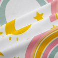 thumbnail image 5 of Manfei Kawaii Rainbow Blackout Curtains, Daisy Stars Moon Curtains Pack of 2 (42x84 Each), White Orange Pink, 5 of 6