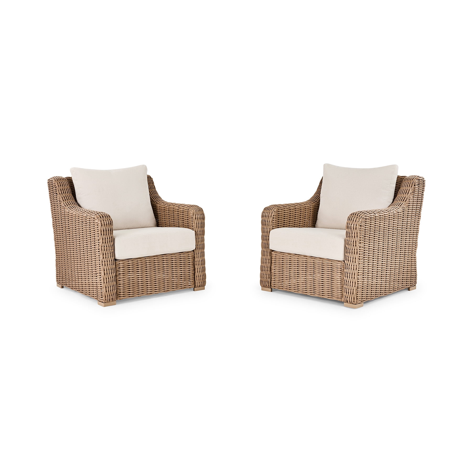 Better Homes & Gardens Bellamy 4 Piece Outdoor Patio Conversation Set, Natural