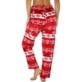 thumbnail image 2 of ToBeInStyle Women's Winter Print Ankle Length Pajama Bottoms - Christmas Reindeers, 2 of 5
