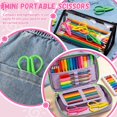thumbnail image 4 of 32 Pack Mini Scissors Thread Snips Tiny Colorful Small Sharp Scissors All Purpose with Cover Travel Scissors for Crafts Sewing Embroidery Paper Cutting DIY 4 Colors, 4 of 7