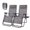Gray, variant on SHOUFTW 2 Pcs Zero Gravity Chair, Portable Reclining Camping Chair with Adjustable Pillow & Cup Holder Trays, Blue